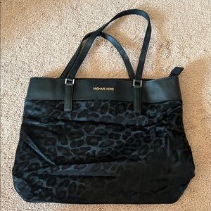 Michael Kors Black Animal Print Tote